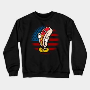 Hot Dog with Mustard Crewneck Sweatshirt